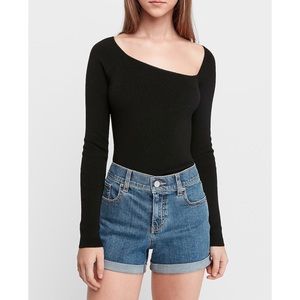 Express Mid Rise Convertible Jean Shorts
